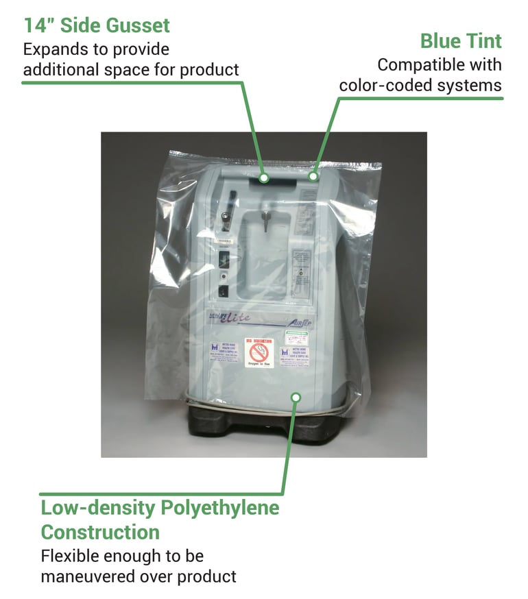 LK Packaging BOR121824 Utility Food Storage Bags w/ Twist Ties - 24 x 18,  Poly