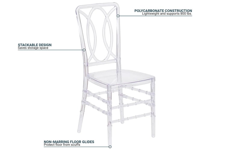 Flash Furniture BHH007CRYSTAL Features