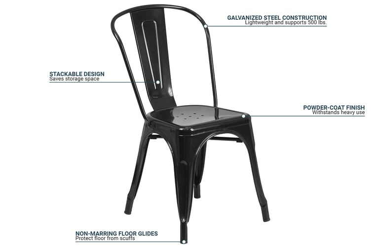 Flash Furniture CH31230BKGG Features