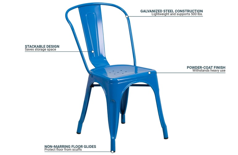 Flash Furniture CH31230BLGG Features
