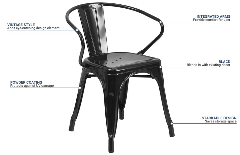 Flash Furniture CH31270BK Features