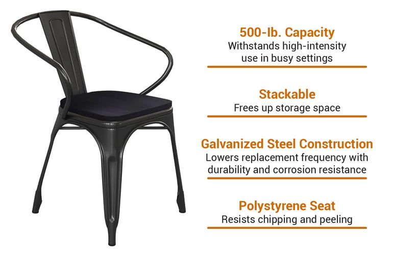 Flash Furniture CH31270BKPL1BGG Features