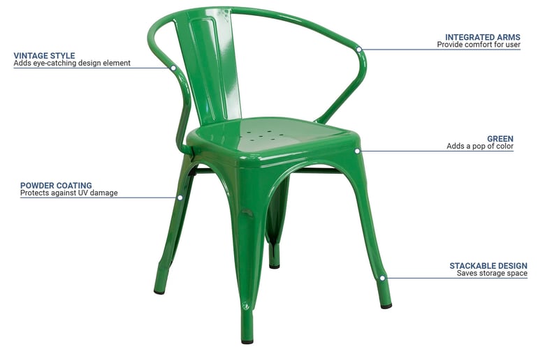 Flash Furniture CH31270GN Features
