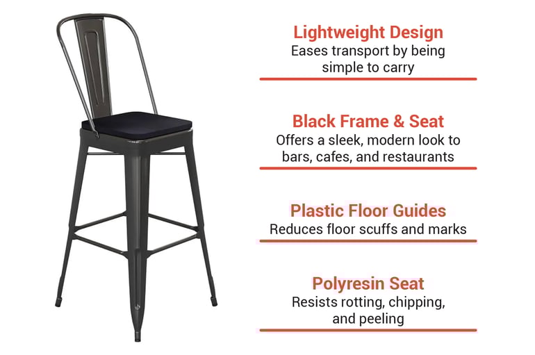 Flash Furniture CH3132030GBBKPL Features