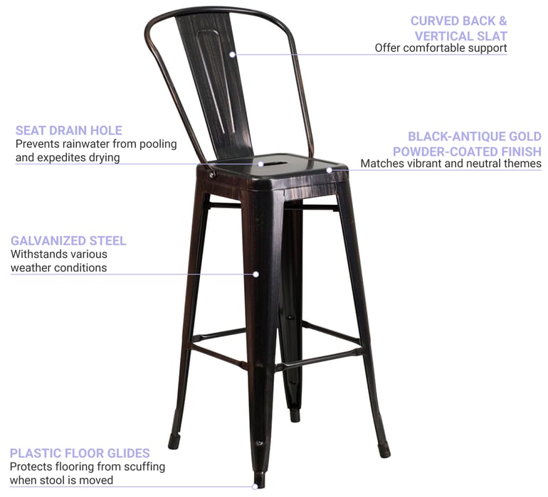 Flash Furniture CH3132030GBBQ Features