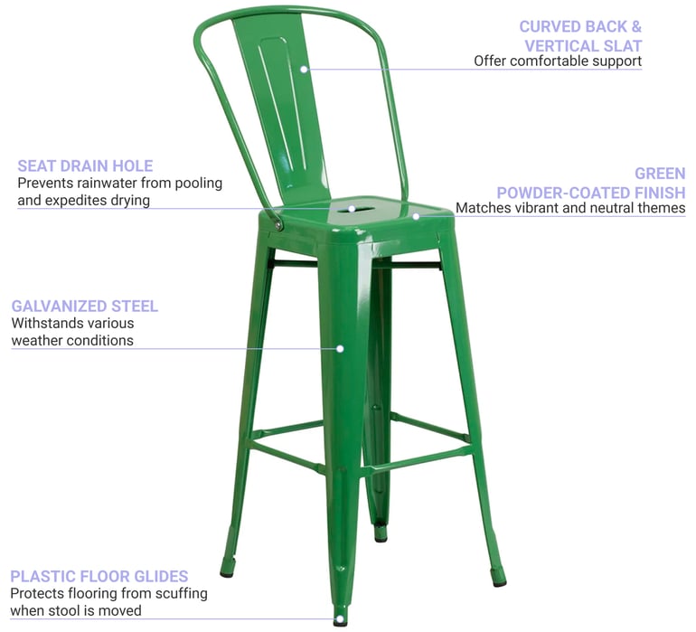 Flash Furniture CH3132030GBGN Features