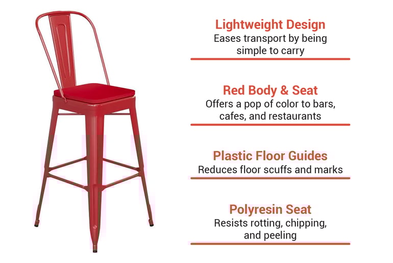 Flash Furniture CH3132030GBREDP Features