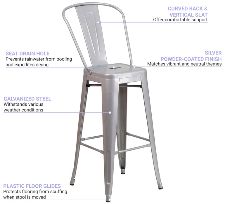 Flash Furniture CH3132030GBSIL Features