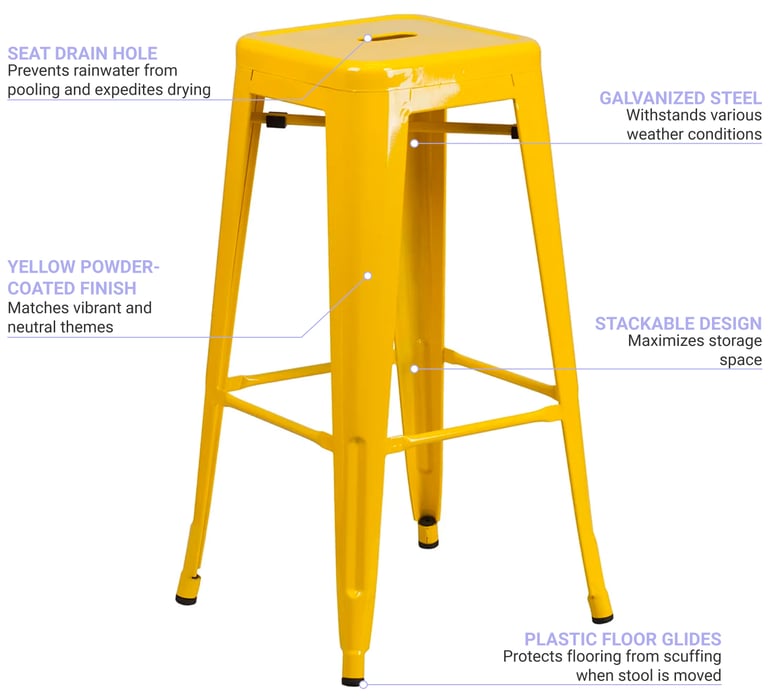 Flash Furniture CH3132030YLGG Features