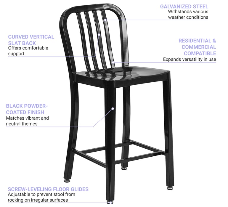 Flash Furniture CH6120024BK Features