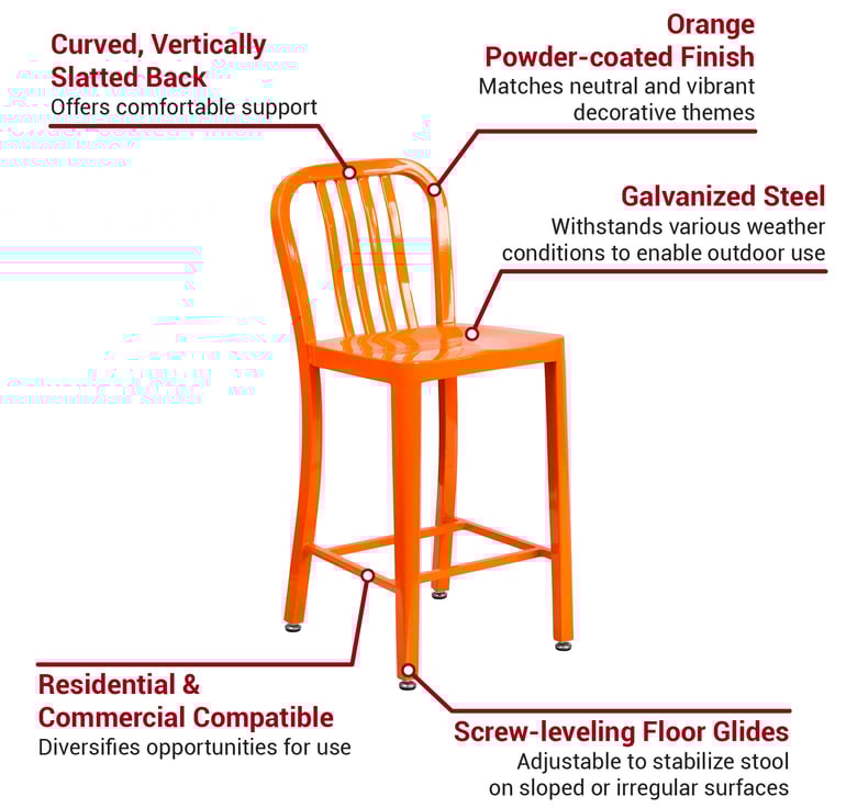 Flash Furniture CH6120024OR Features