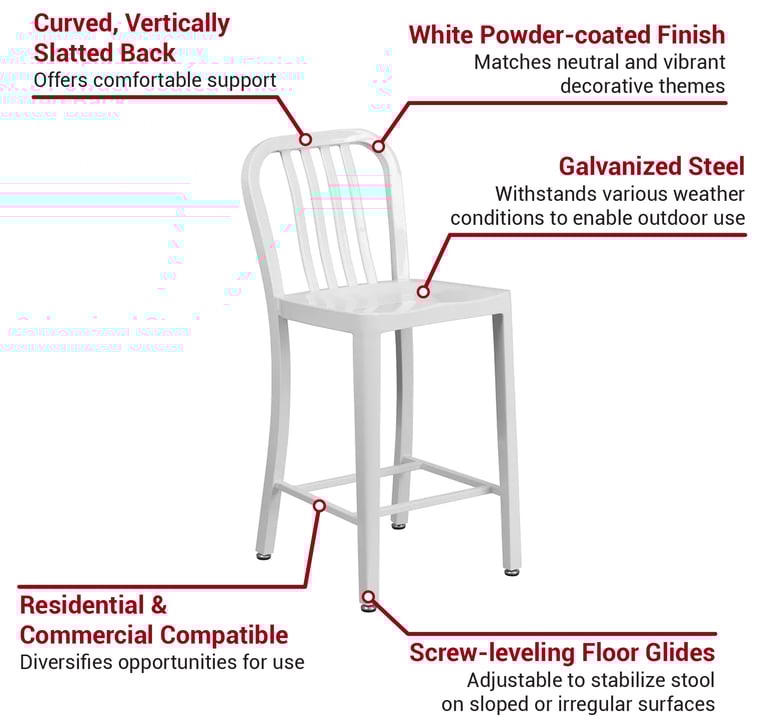 Flash Furniture CH6120024WH Features