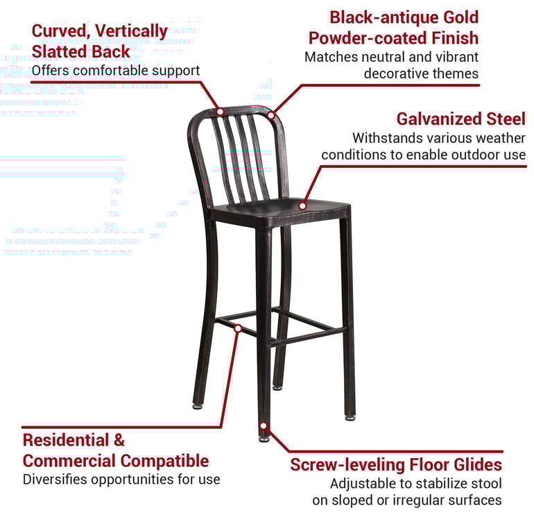 Flash Furniture CH6120030BQ Features