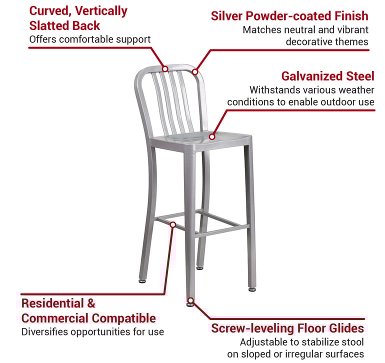 Flash Furniture CH6120030SIL Features