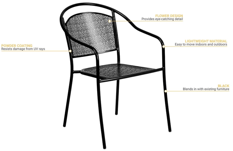 Flash Furniture CO3BK Features