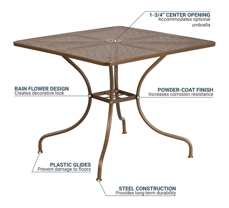 Flash Furniture CO6GD Features