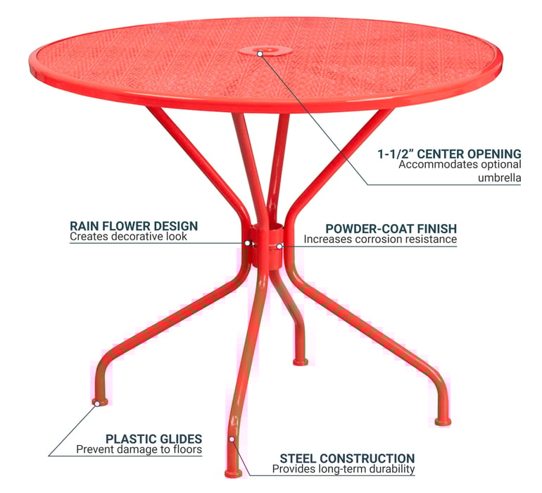 Flash Furniture CO7RED Features
