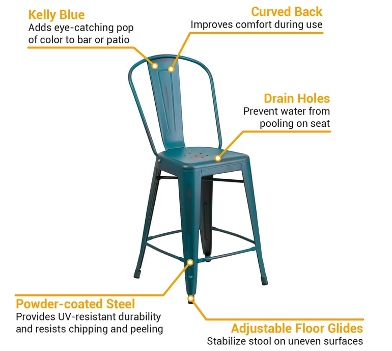 Flash Furniture ET353424KB Features