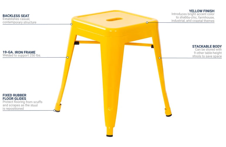 Flash Furniture ETBT350318YLGG Features