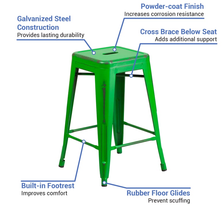 Flash Furniture ETBT350324GN Features