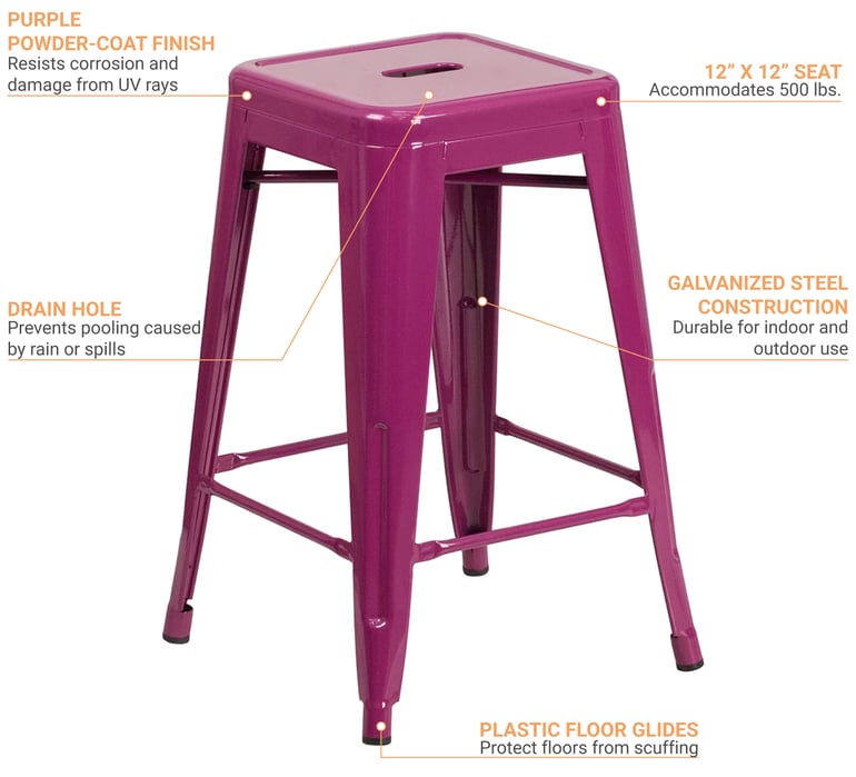 Flash Furniture ETBT350324PUR Features