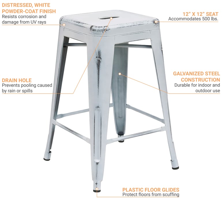 Flash Furniture ETBT350324WH Features