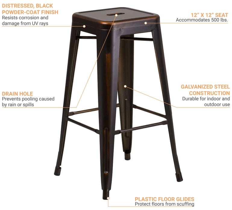 Flash Furniture ETBT350330COPGG Features