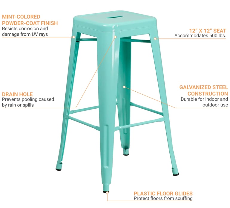 Flash Furniture ETBT350330MINT Features