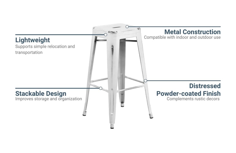 Flash Furniture ETBT350330WH Features