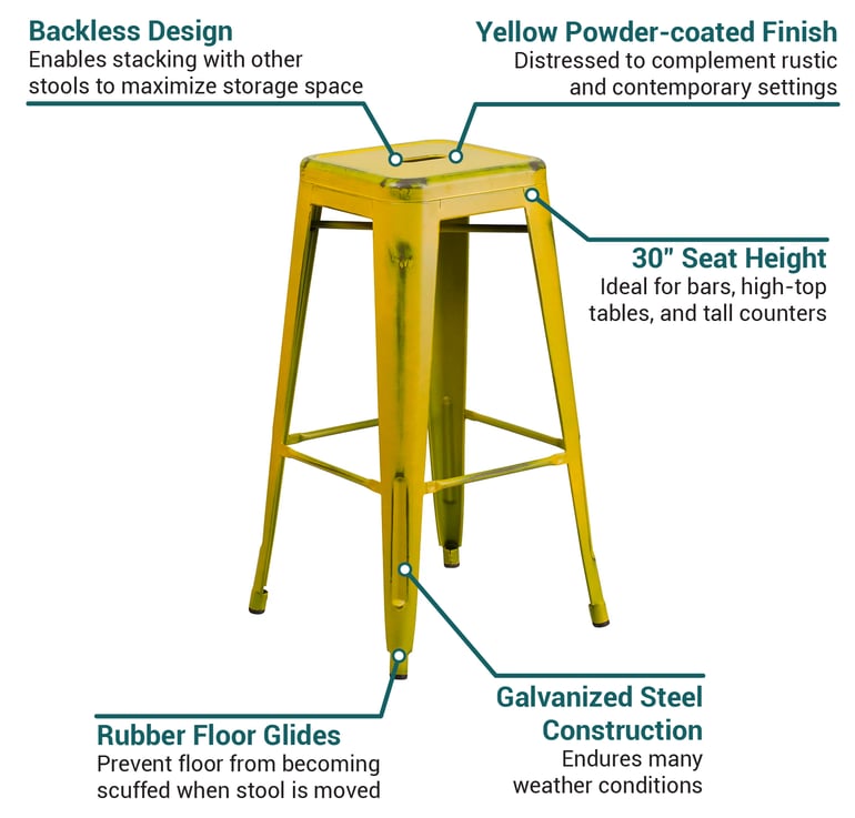 Flash Furniture ETBT350330YLGG Features