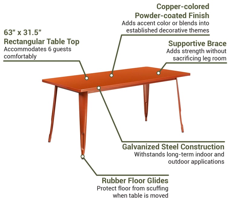 Flash Furniture ETCT005POC Features