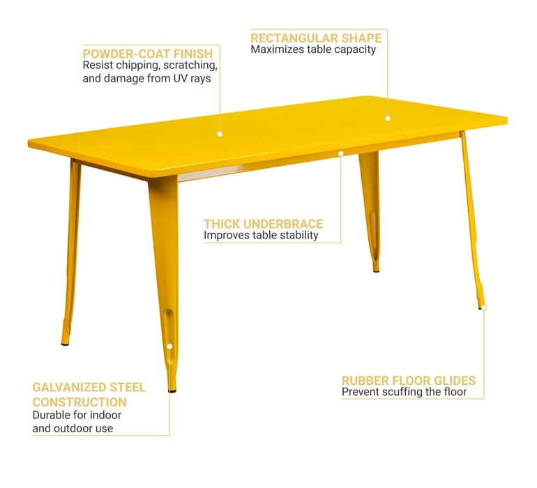 Flash Furniture ETCT005YL Features