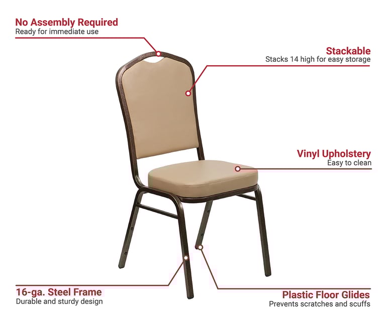 Flash Furniture FDC01COPPERTNVYG Features