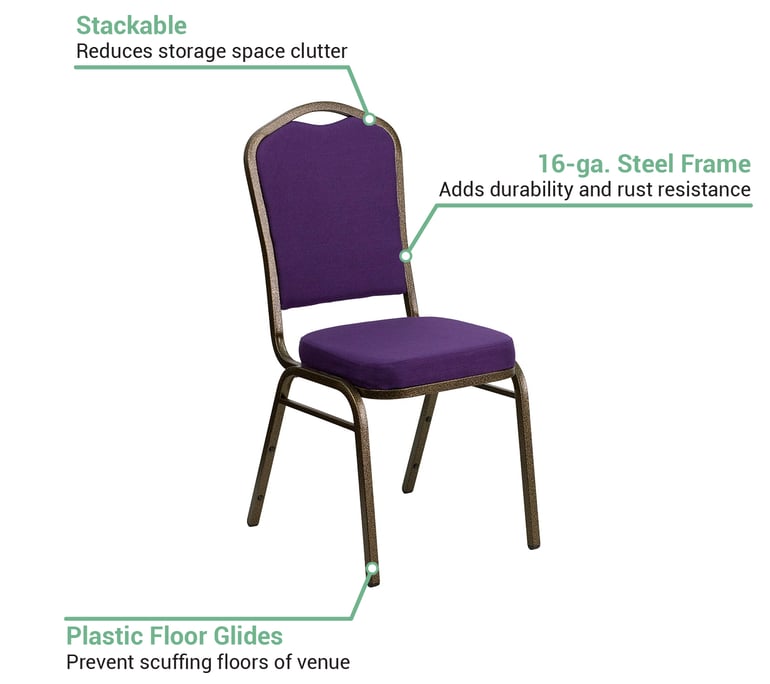 Flash Furniture FDC01PURGV Features
