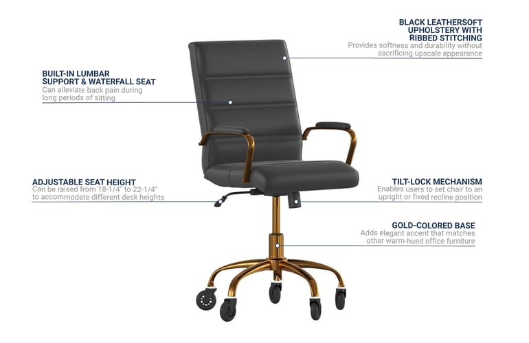 Fixed base 2025 swivel office chair