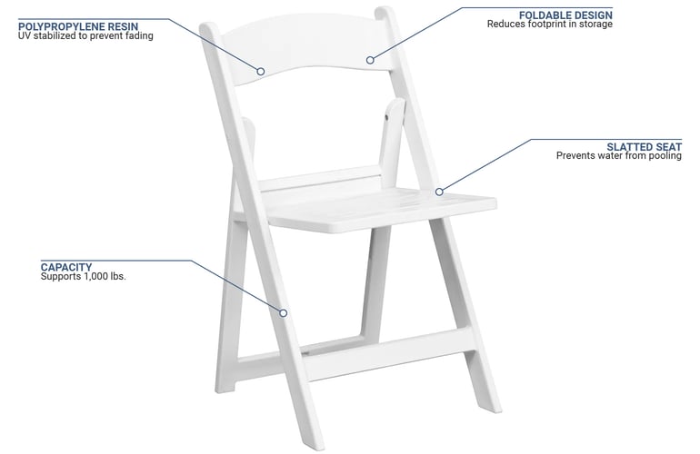 Flash Furniture LEL1WHSLAT Features