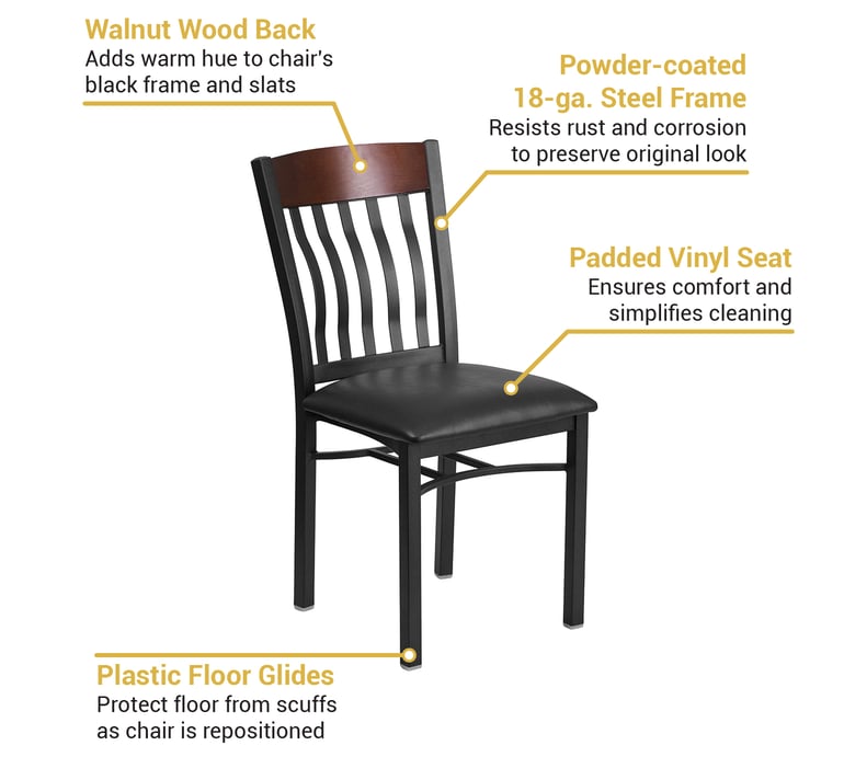 Flash Furniture XDG60618WALBLKV Features