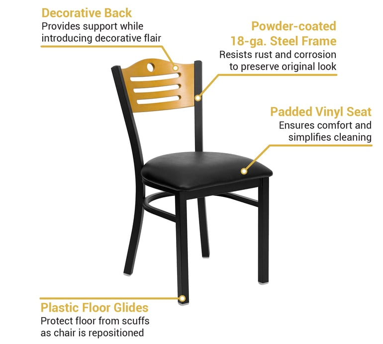Flash Furniture XDG6G7BSLATBLKV Features