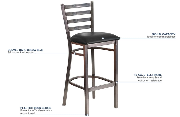 Flash Furniture XUDG697BLADBLKV Features