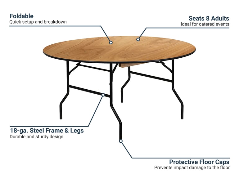 Flash Furniture YTWRFT60TBL Features