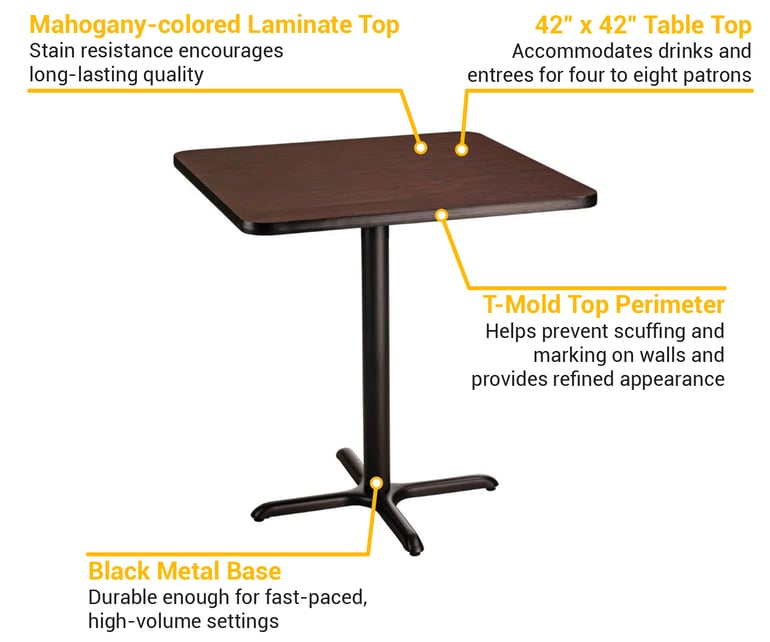 National Public Seating CT34242XCMY Features