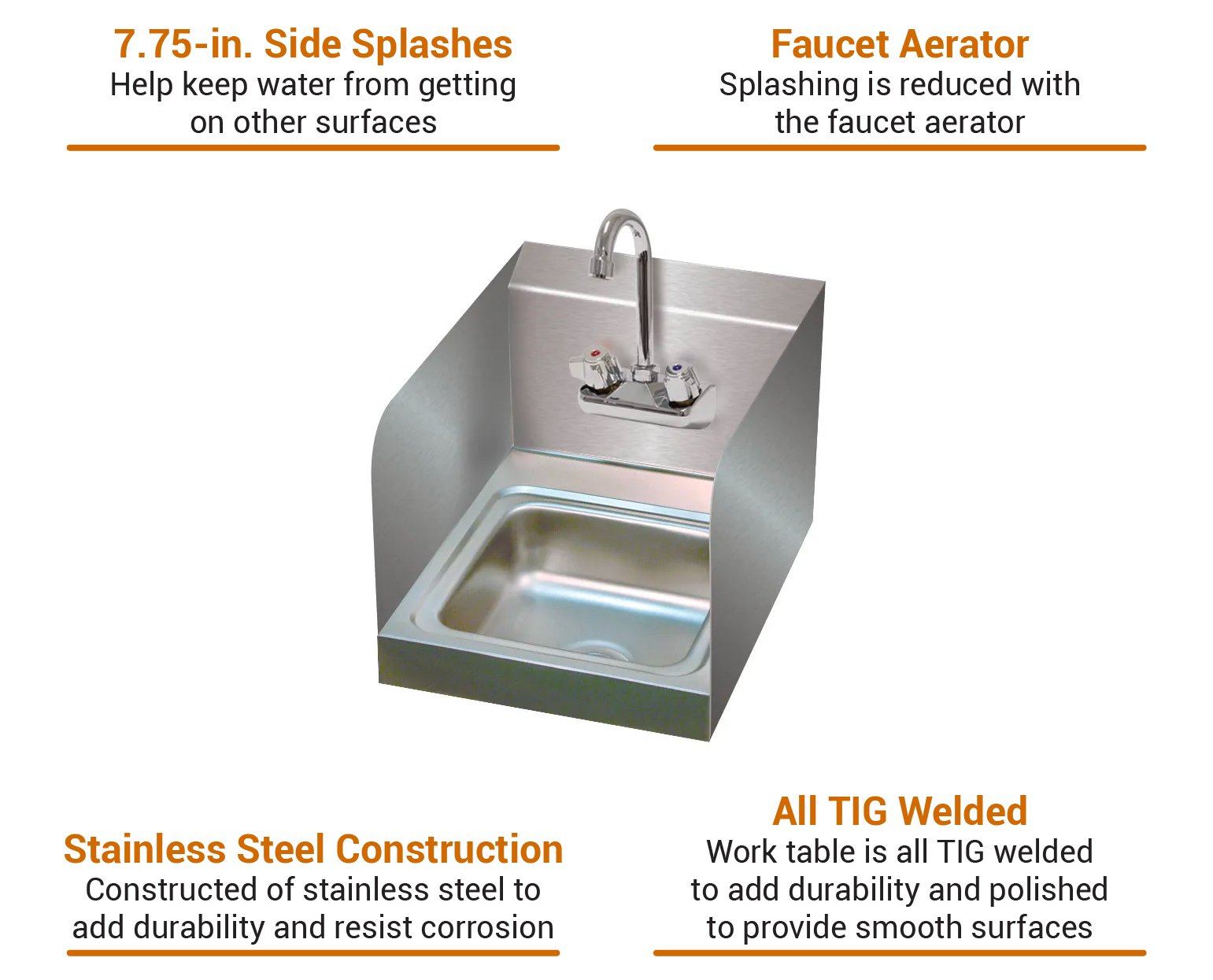 Advance Tabco 7 Ps 23 Ec Sp Wall Mount Commercial Hand Sink W 9 X 9 X 5 Bowl Basket Drain