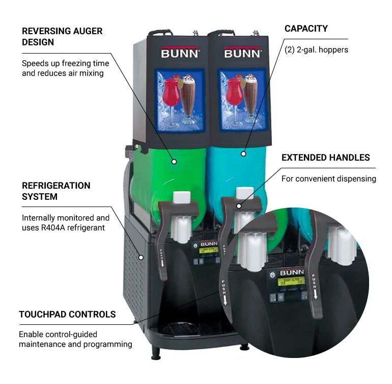 Bunn ULTRA-2PAF Ultra 2PAF Ultra Frozen Drink Machine w/ (2) 2 gal