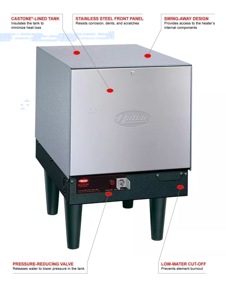 Hatco C12 Compact Booster Water Heater, 6 Gallon, 12 kW, 480v/3ph