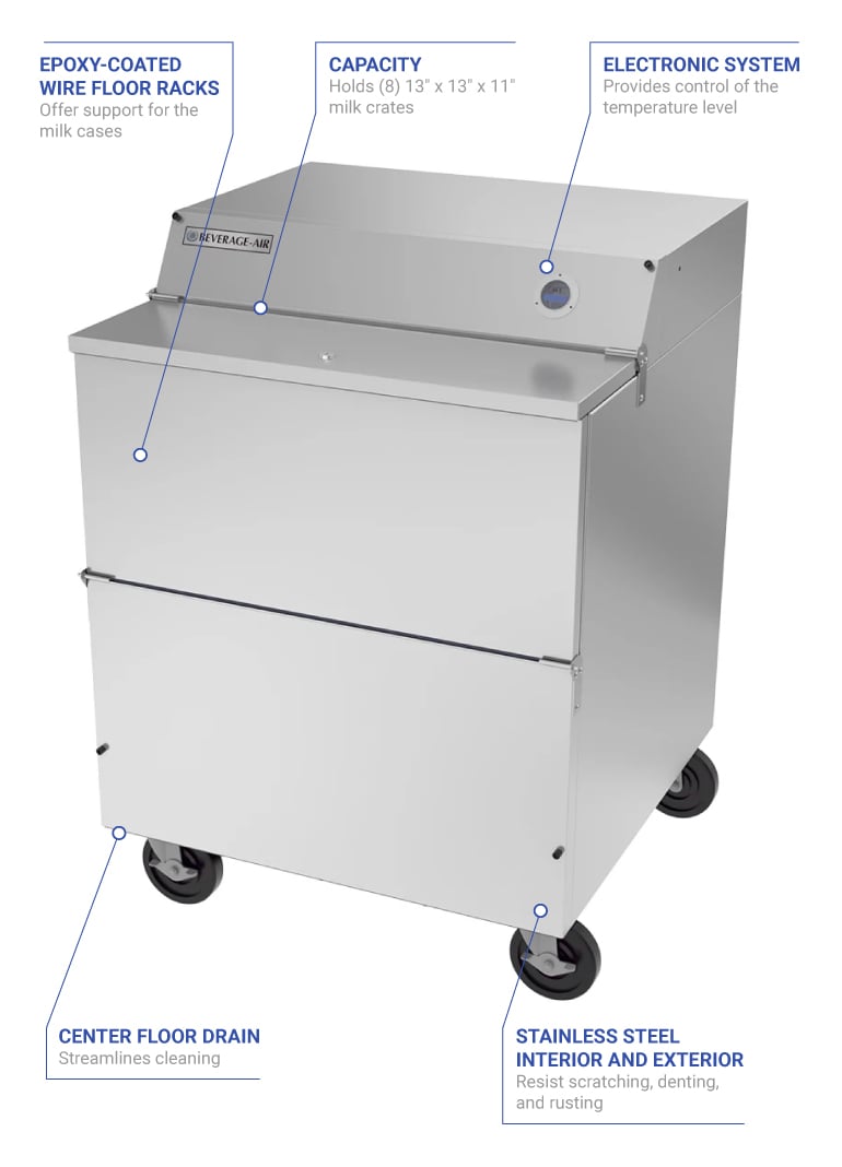 Beverage Air SMF34HC1S Milk Cooler w/ Top Access (512) Half Pint