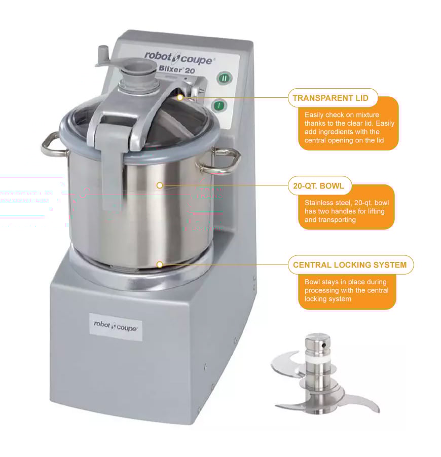 Robot Coupe BLIXER20 Vertical Commercial Blender Mixer w/ 20 qt