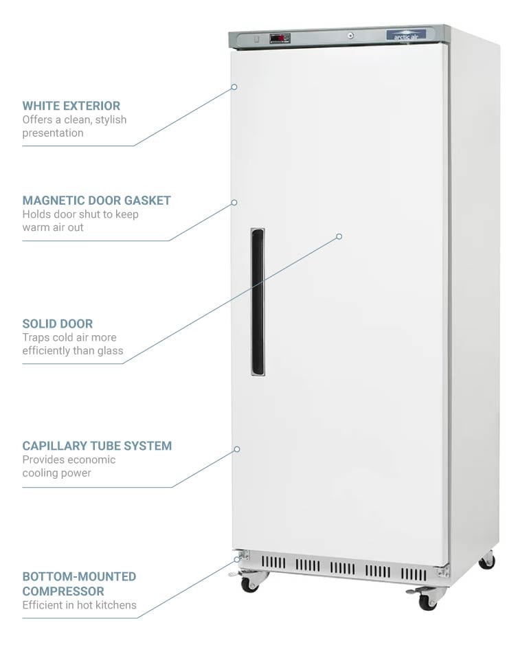 Arctic Air AWF25 30" One Section Reach In Freezer, (1) Solid Door, 115v