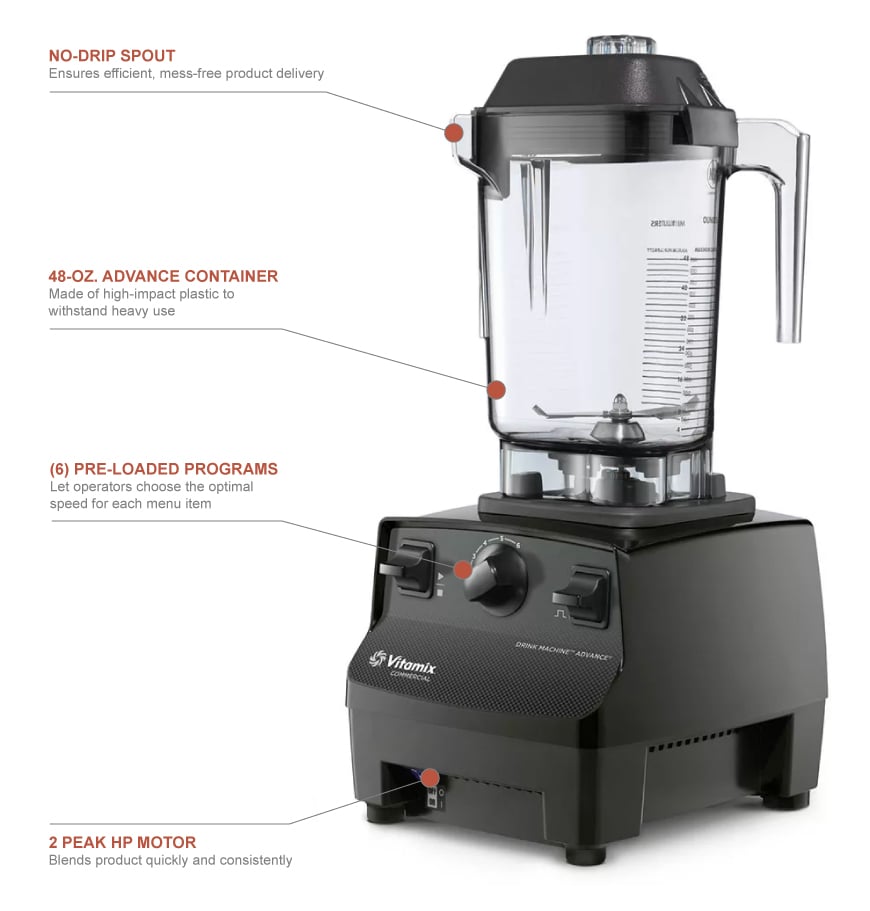 Vitamix Commercial 62824 Drink Machine Advance Countertop Drink Blender