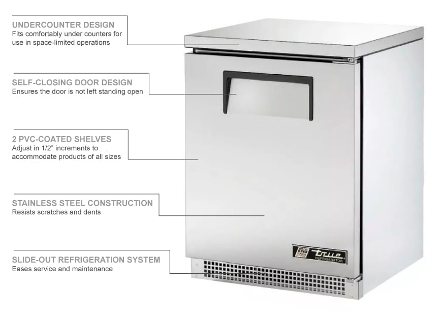 True Refrigeration TUC24 Features