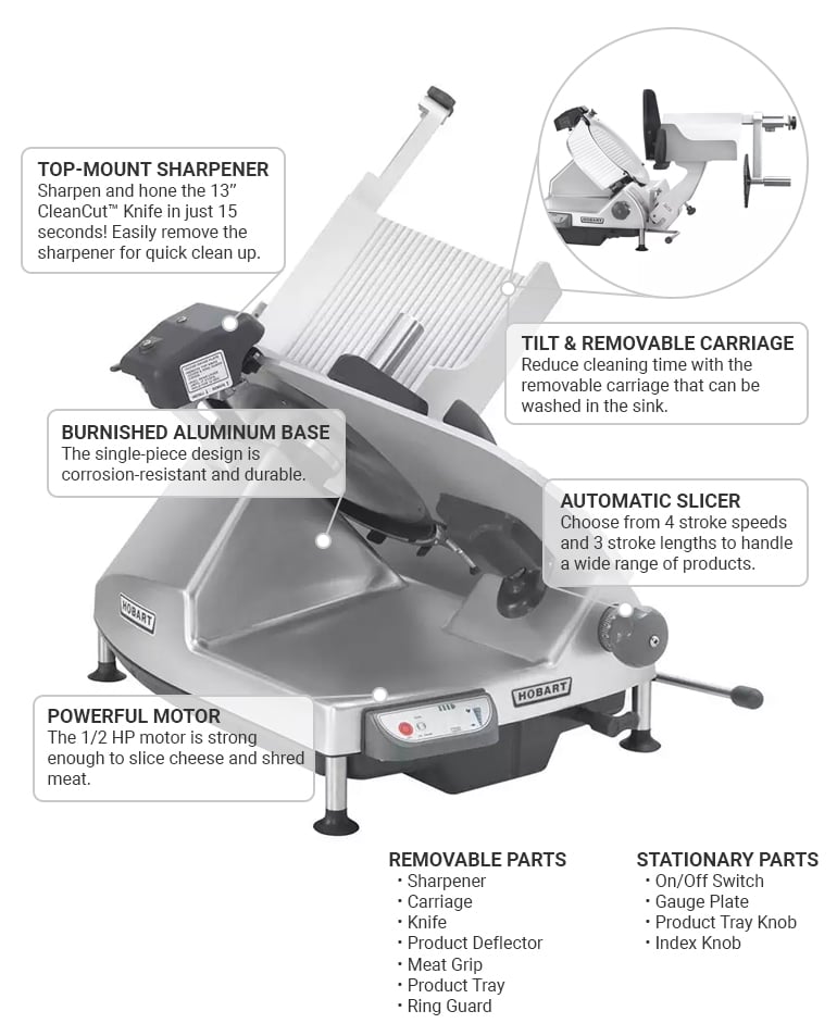 Hobart HS7-1 Heavy Duty Automatic Slicer w/ 13